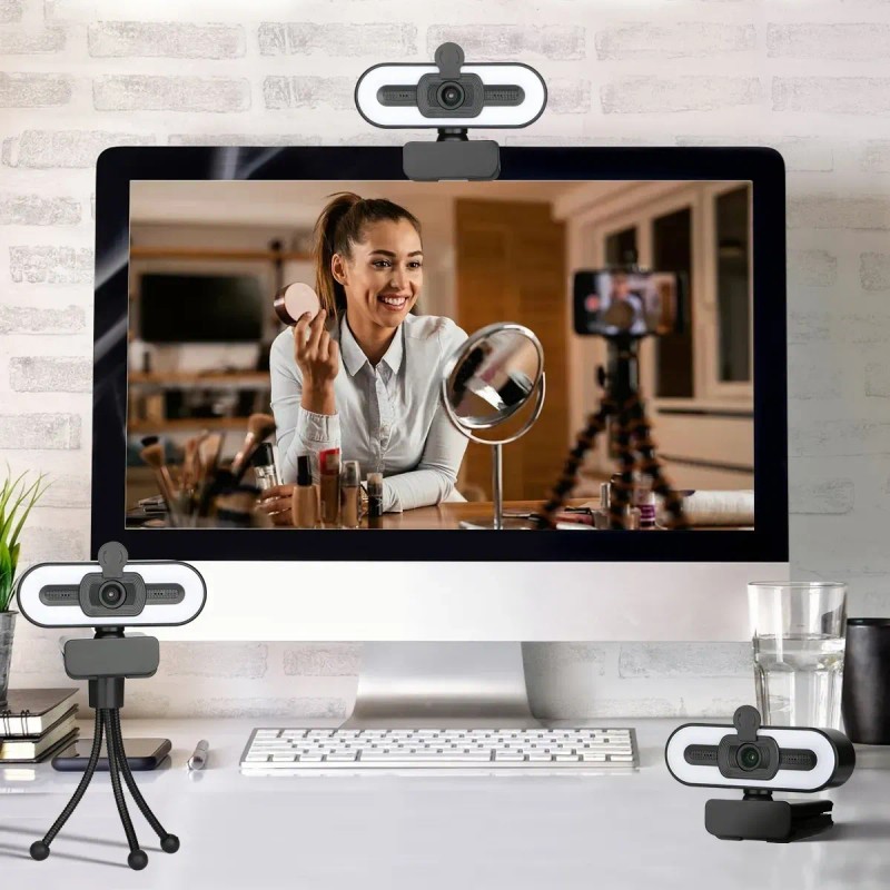 Cámara Web 4k Hd Con Micrófono Enfoque Automático Hd 2160p