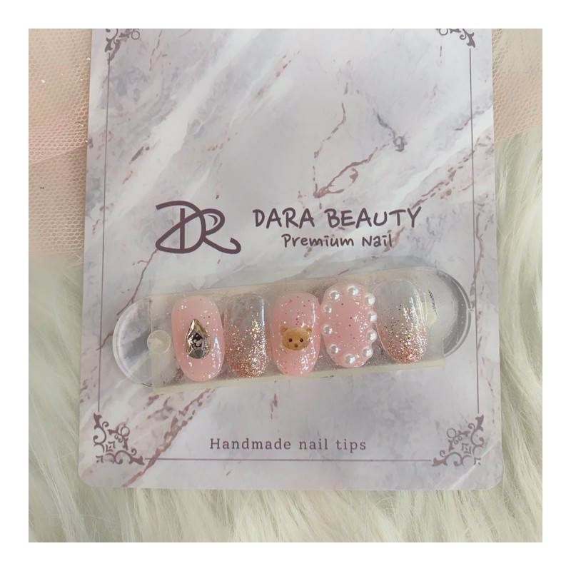 Next day delivery⭐Bear glitter pearl nail⭐ / 다음날 발송⭐곰돌이 글리터