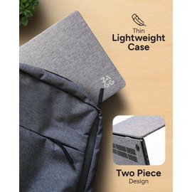 ZAGG MacBook Protection MacBook Pro 13" Case - Fits M1, M2, 2020 Intel (2 & 4 Ports) Models, Fabric Finish, Two-Piece Hard Shell Snap-on, Lightweight, Scratch-Resistant, Gray