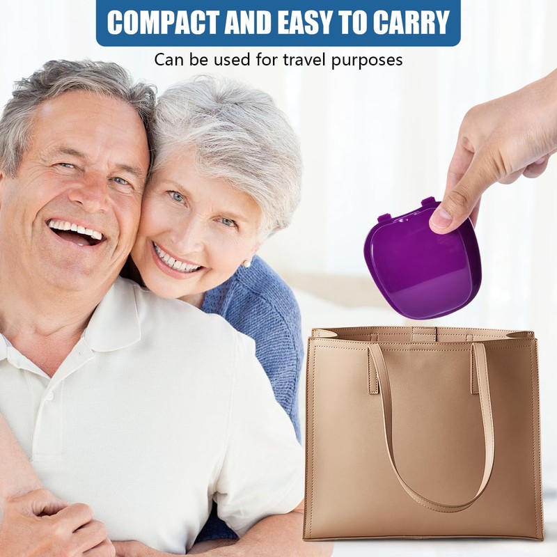 KISEER KISEER 2 Pack Colors Denture Bath Case Cup Box