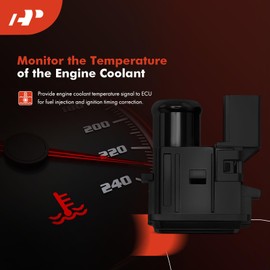 A-Premium Engine Coolant Temperature Sensor [2 Pins] Compatible with Toyota Highlander 2001-2023, Sienna 2013-2023, 4Runner 2003-2023, Avalon 2000-2021, Sequoia 2013-2021