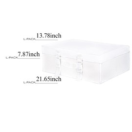 LPack Wedding Dress Storage Box - Bridal Gown Storage Bin and Preservation Box - Underbed Storage Bag Container For Clothes With Acid Free Tissue Paper (Medium, White)