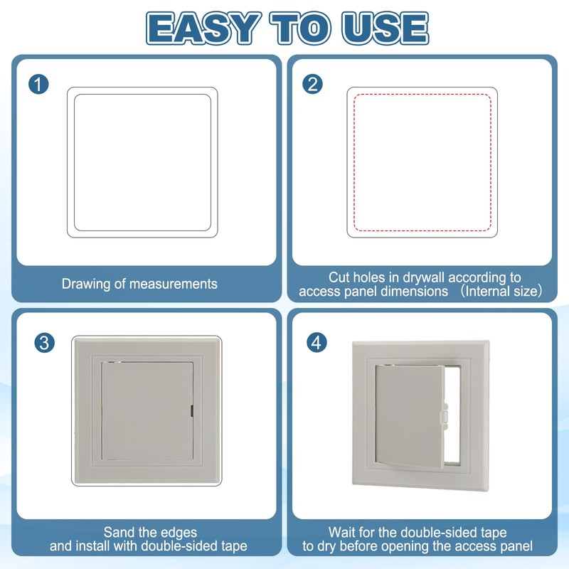 PATIKIL Access Panel for Drywall 145x295mm, 1 Set ABS Plastic