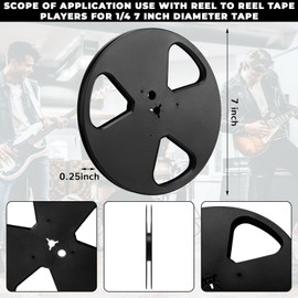 Relaxweex 1 Pcs 7" x 1/4" Reel to Reel Tape Recorder Plastic Empty Tape Reel Recording Take Up Reel Compatible with TEAC/ReVox Studer