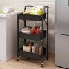 Organizador Multiusos Ruedas Plegable Frutero Vintage Negro