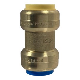 2 Pcs XFITTING Push Fit 3/4 Inch x 3/4 Inch Push Fit Pb Coupling with 1 Disconnecting Clip, 28-4-7=2W.1C