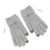 USB Heated Gloves Thicken Detachable Electronic Warming Knitted Gloves for