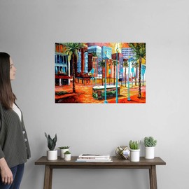 CANVAS ON DEMAND New Orleans' Canal Street Wall Decal, New Orleans Artwork