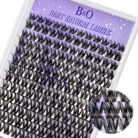 Lash Clusters Natural Cluster Eyelash Extensions 156 PCS Eyelash Clusters D Curl Z07 Individual Lashes for Beginners 8-18mm Cluster Lashes Superfine Band Eyelash Extension（Z07-D-8-18mix）