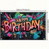Graffiti Happy Birthday Banner Birthday Party Splatter Graffiti Birthday Decoration