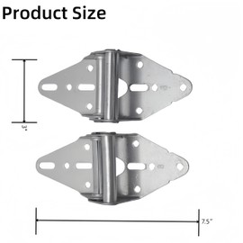Garage Door Hinges #3 with Mounting Bolts, Heavy Duty 14 Gauge Steel, Galvanized Finish,for Residential/Light Commercial Garage Door Replacement，2 Pack+8Screws