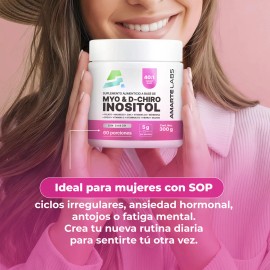Myo  D-Chiro Inositol 401 con Folato, Vitamina D3, Magnesio, Zinc y CoQ10, Balance Hormonal, Ciclos Regulares, SOP, Fertilidad Femenina, Suplemento...