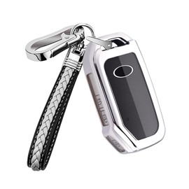 YaSeim - Funda protectora de TPU para llave de coche con cadena para Kia, plateado