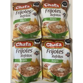 CHATA 4 Bolsas CHATA FRIJOLES REFRITOS BAYOS 430 G From MX