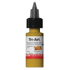 Tri-Art Low-Viscosity Artist Acrylic - Transparent Yellow Oxide, 34 ml Tube