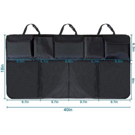 Car Trunk Organizer, Backseat Hanging Organizer with 9 Large Storage Bag -Trunk Organizer for SUV,Truck,Van-Free Your Trunk Space (9bag)