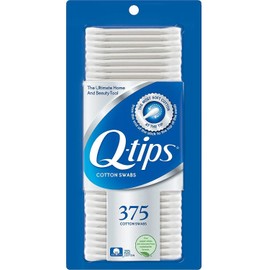 Q-tips Cotton Swabs, 375 ct and Travel Holder Case for a Purse