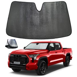 ZOIBV Windshield Sun Shade for Toyota Tundra 2022-2025 - 5-Layer Bubble Foldable Front Window Shade Sun Visor Accessories - Blocks Heat & UV Rays​​