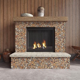 VaryPaper Rustic Firewood Logs Wood Wallpaper Peel and Stick Wallpaper Wood Contact Paper for Walls Removable Self Adhesive Wallpaper for Fireplace Chimney Bedroom Vinyl Wall Paper 15.7''x78.7''
