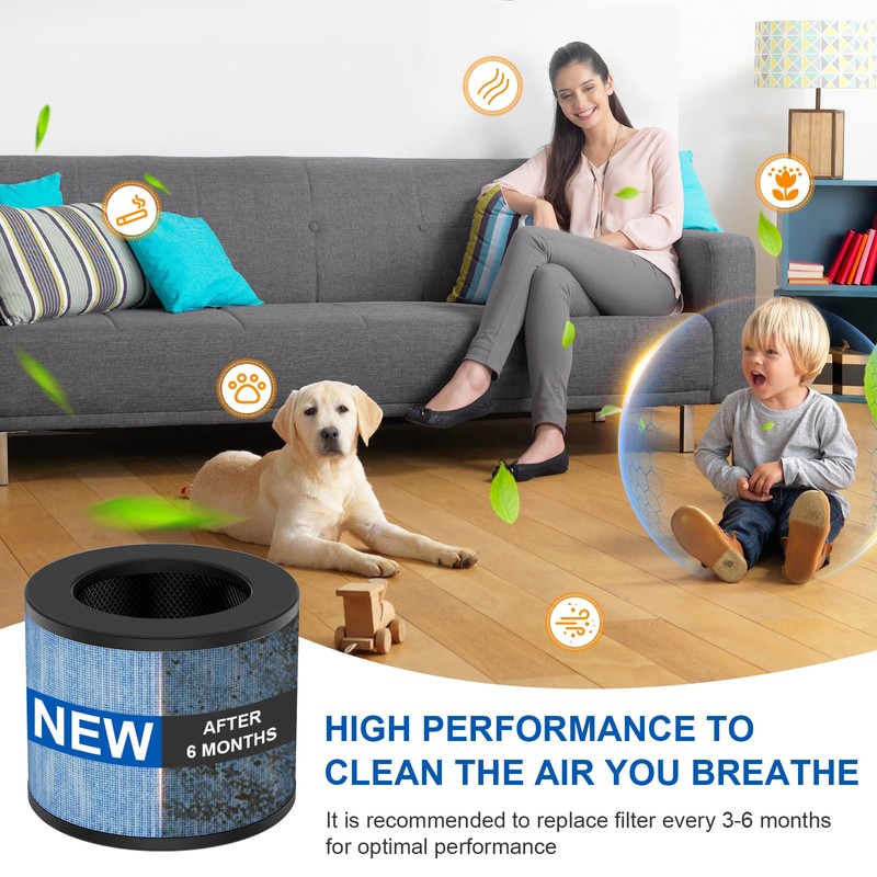F100 Filter Replacement, Compatible with Instant AP100 Small Air Puri-fier,