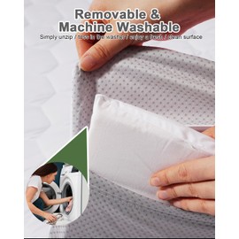 TINYHARBO Premium Foam Baby Play Mat 50" x 50" with Removable Cover, Extra Thick Padding Playpen Mat, Non-Slip Floor Mat, Stylish & Easy to Clean for Crawling Baby, Infants & Toddlers, Grey