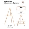 DJAR 63" Wooden Easel Stand for Sign, Dual-use Adjustable Height,