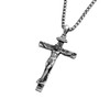 BGCOPPER Sterling Silver Crucifix Pendant Necklace for Men Women, Jesus