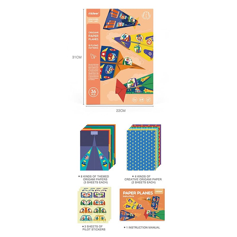 Andreu Toys - Origami Paper Planes Clay & Dough, Multicoloured