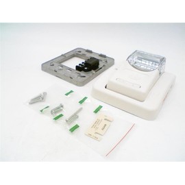 GENTEX GES24-177WW 24 VDC Nominal Voltage, Fixed 177 Candela Strobe, GES 24 VDC Low Profile Evacuation Strobe, GES24177WW, Part Number: 904-1203-002, Strobe ONLY, Wall Mount, White FACEPLATE