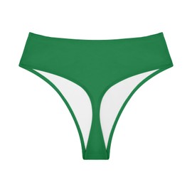 Bellecarrie Tanga Rave - Pantalones de bikini de talle alto para mujer, Verde, L