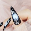 White Hole Cheek Handmade Nail Tips - Square S /