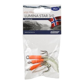 Marinor Lumina Star Sea Trips with Luminous Hose, Red, Sizes 1-11/0 (Size 1/0-3 Pieces)