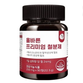 Dr. Lin Proper Health Premium Iron Supplement Non-heme Iron 90 Tablets 4 / 올바른건강 프리미엄 철분제 비헴철 90정 4개