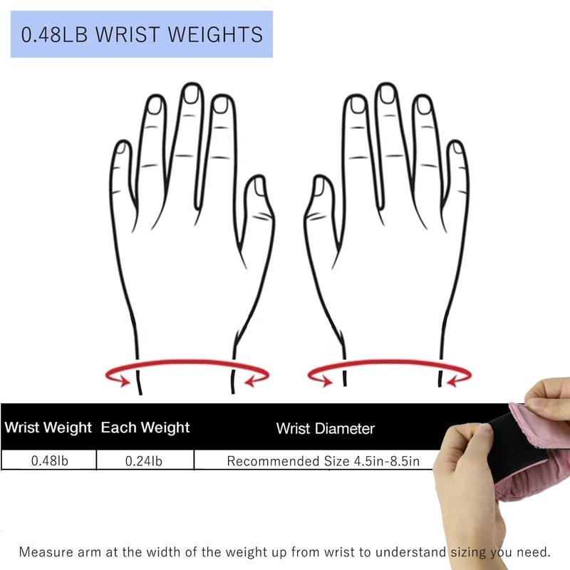 Sensory Weighted Bracelets Breathable Weighted Focus Bracelets (2 Pack) -