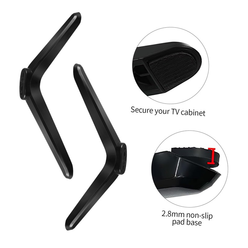 ULTECHNOVO 2Pcs Tv Mount Stand Brackets for Tvs Plastic Tabletop