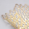 4PCS Golden Round Flower Placemat, Pressed Vinyl Placemats, Round Hollow