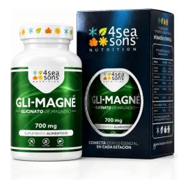 Glicinato de Magnesio 700 mg 240 Cápsulas Veganas para 120 Días                                                                                       