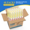 HOMVLE Disposable Toothbrushes with Toothpaste - 48 Packs Individually Wrapped