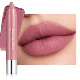 Erinde Lápiz Labial Mate, Lápiz Labial De Larga Duración, A07# | Resistente al Agua, Lápiz Labial Cremoso y Pigmentado, con Punta que no se Pega y Maq