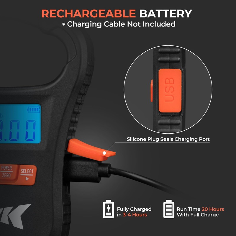 KastKing ToughTide Fishing Scale, USB Charging, 65lb Capacity, Ultra-Thin Digital