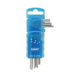 Eight 001H-S6 Hexagonal Spanner with Hole, Set of 6, 0.08 - 0.2 inches (2 - 6 mm)