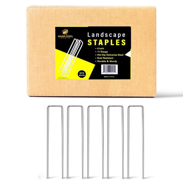 Simba Steel 75 Pack x 6 Inch Landscape Staples Galvanised,