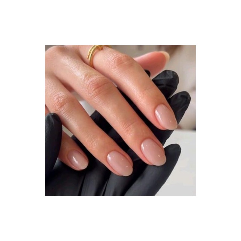 modelones Kit de uñas postizas semitransparentes ovaladas con pegamento, adhesivos,