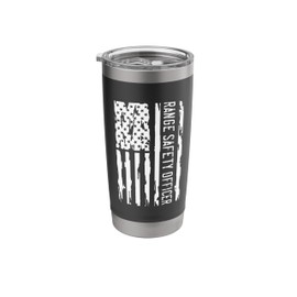 American Firearms Instructor Gun Range Safety Officer Stainless Steel Insulated Tumbler