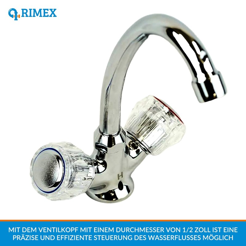 Rimex Tap Head Set Cold Water Tap Hot Water Kitchen