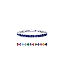 Iefil Tanzanite Tennis Bracelets for Women - December Birthstone Bracelet Sterling Silver, Tanzanite Jewelry | Anniversary Birthday Gifts for Women, Size 7"