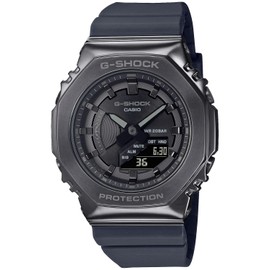 Casio GMA/GM-S2100 Series Wristwatch, Mid-Size Model, Metal Covered (Dark Gray), Octagon