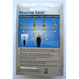 Monster Lock Angled Spades Speaker Cable Size XL z2 bi-wire biwire Z Extra Large