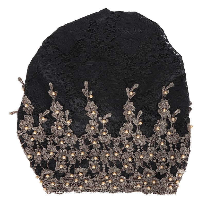 Slouchy Bonnet Casual Fashion Beaded Lace Breathable Loose Lazy Chemical