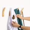 4 Pieces Wooden Coat Hooks Wall-Mounted Natural Wood Wall Hanger
